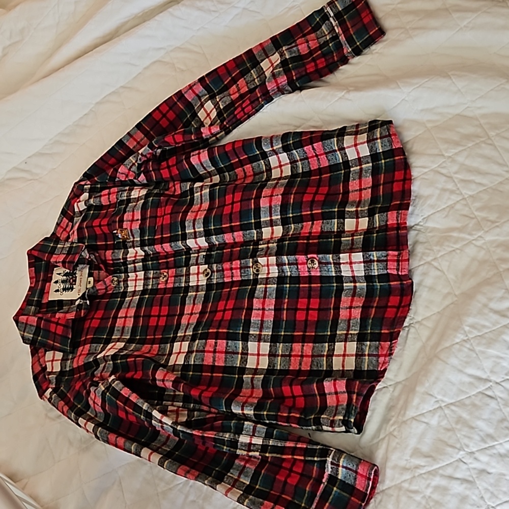 Kiel James Patrick boys cozy cabin flannel shirt